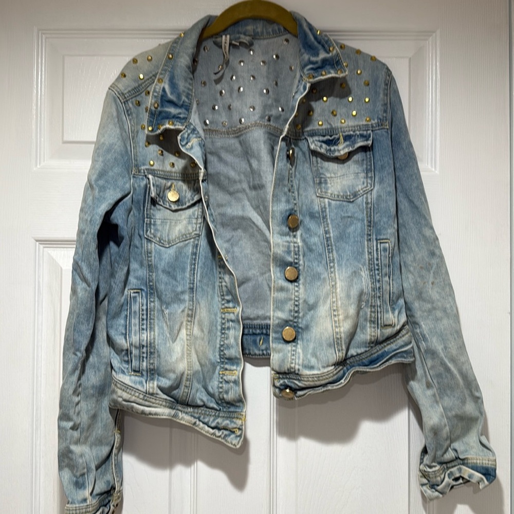 Romeo and Juliet Couture Studded Denim Jacket M
